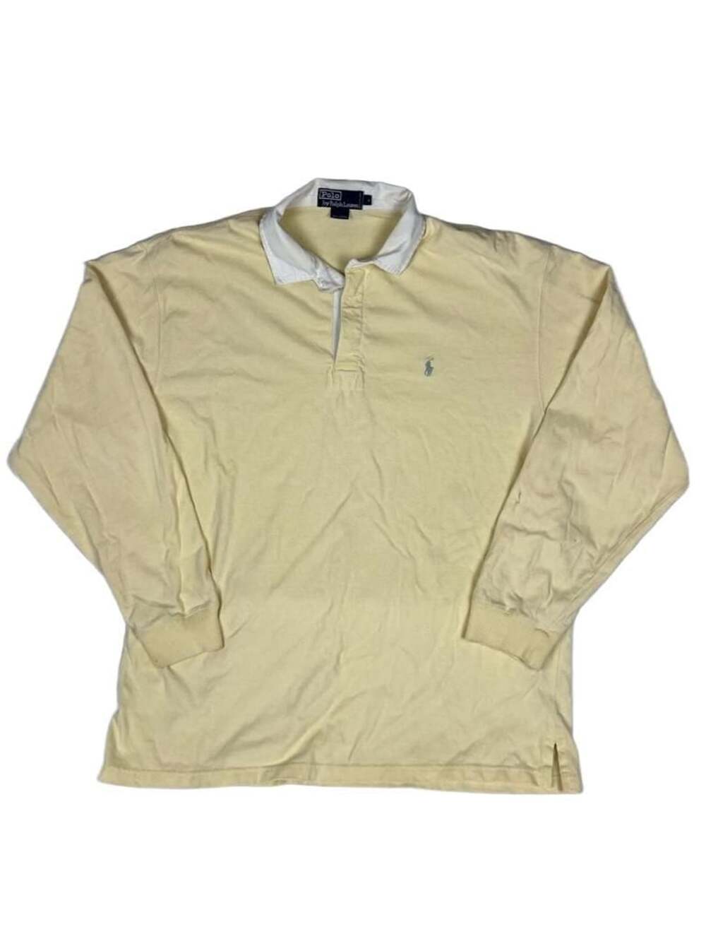Polo By Ralph Lauren Rugby Shirt Size L Yellow Long